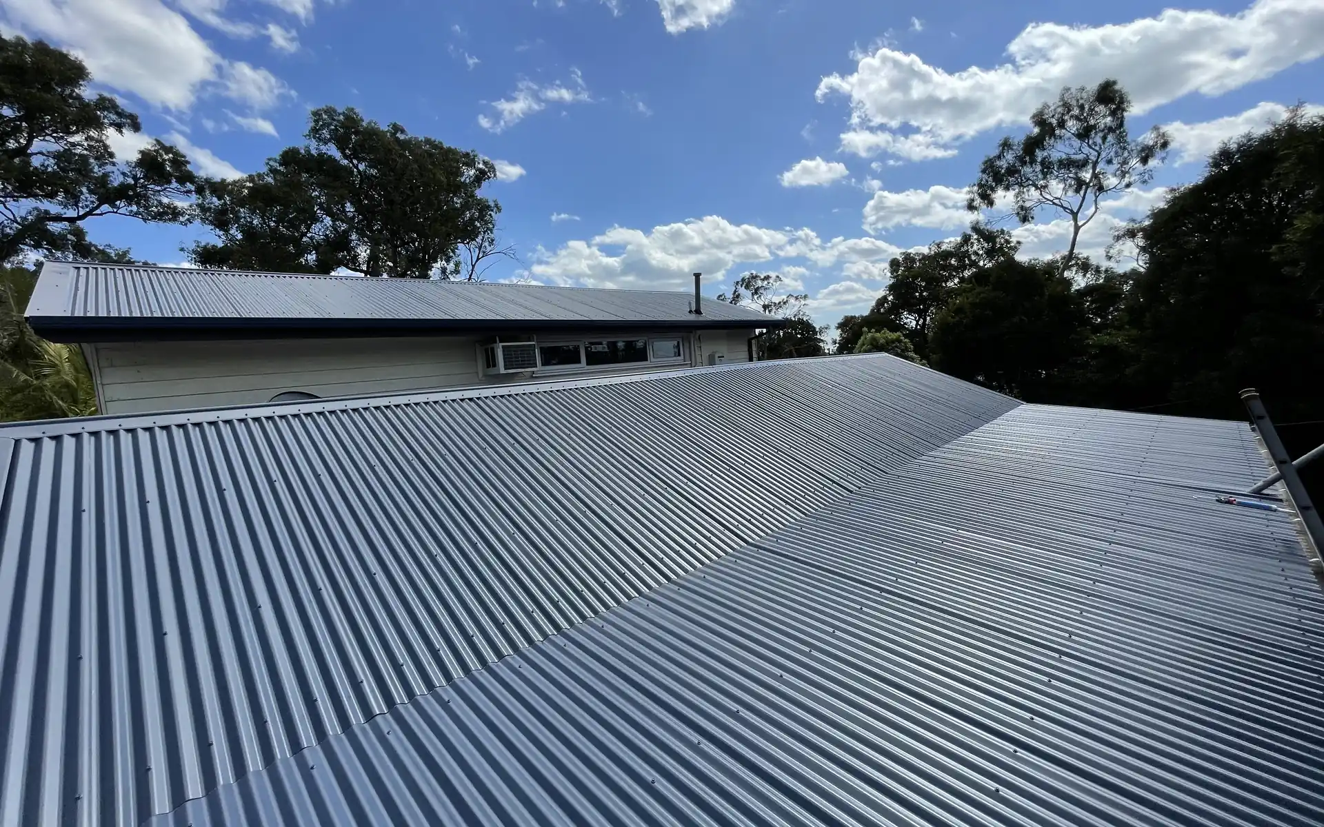 New charcoal Colorbond roof on a Melbourne home