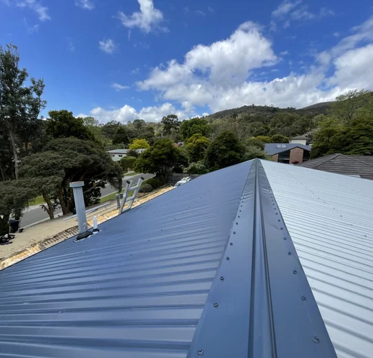 Finished Colorbond roof replacement on a suburban Melbourne house