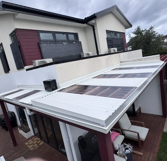 Verandah roof and guttering installed at a Melbourne property