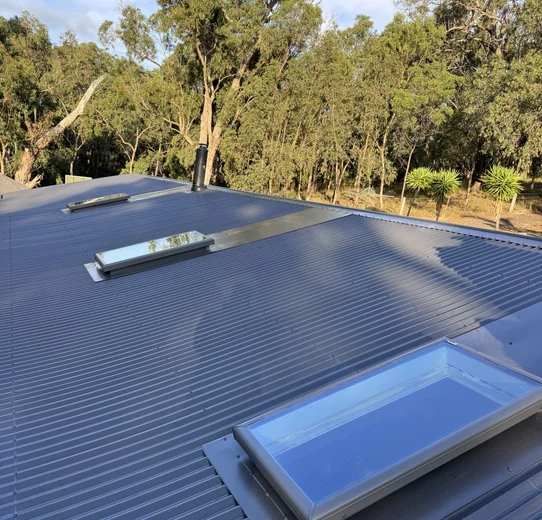 Skylight flashed into a new metal roof in Melbourne