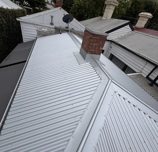 Replacement metal roof on a period home in inner Melbourne